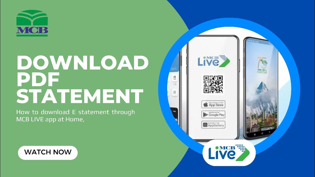 Download PDF E-Statement | MCB Live App for Account statement