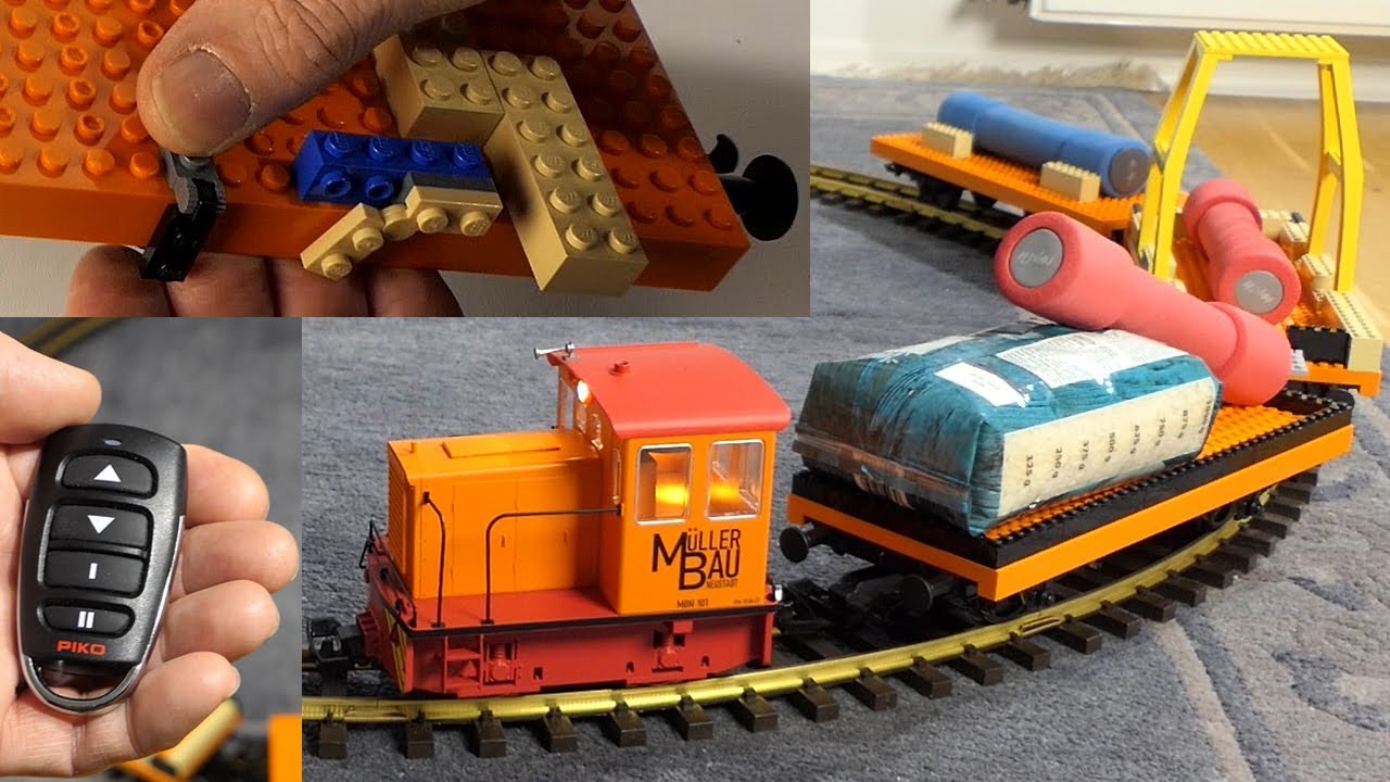 Unboxing Piko Spur G-Klemmbausteine-Zug Lego-LGB-kompatibel – Gartenbahn Eisenbahn-Startset 37155