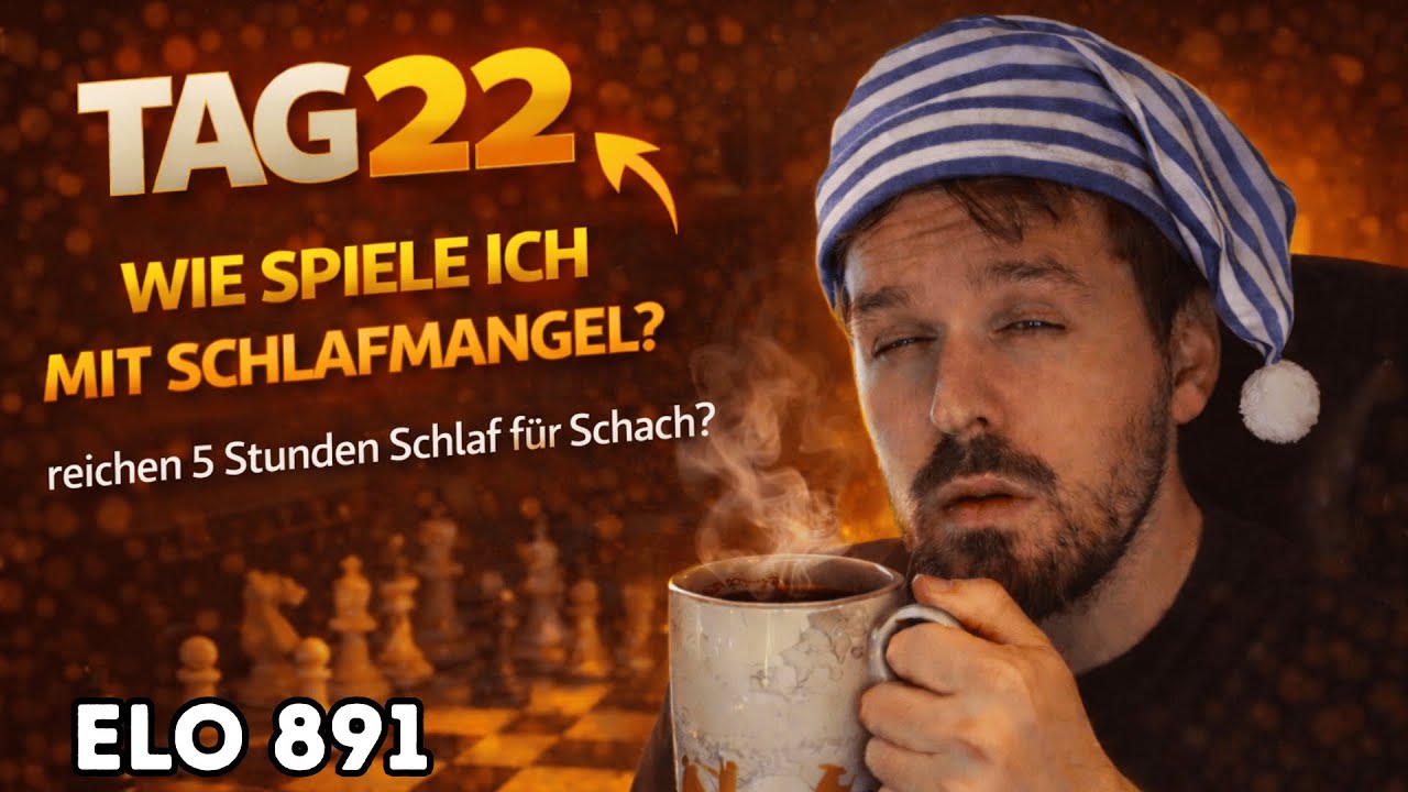 TAG 22 – Täglich Schach bis ELO 1500 ♟️– SCHACH MIT 5 STUNDEN SCHLAF? | 15+10