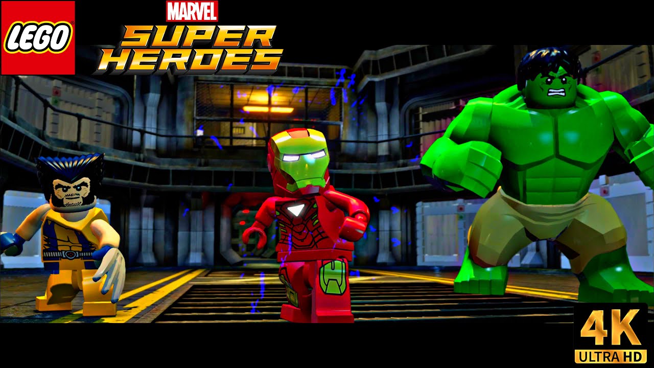 Iron Man, Hulk, and Wolverine VS Sabertooth and Abomination | Lego Marvel Super Heroes (4K 60FPS)