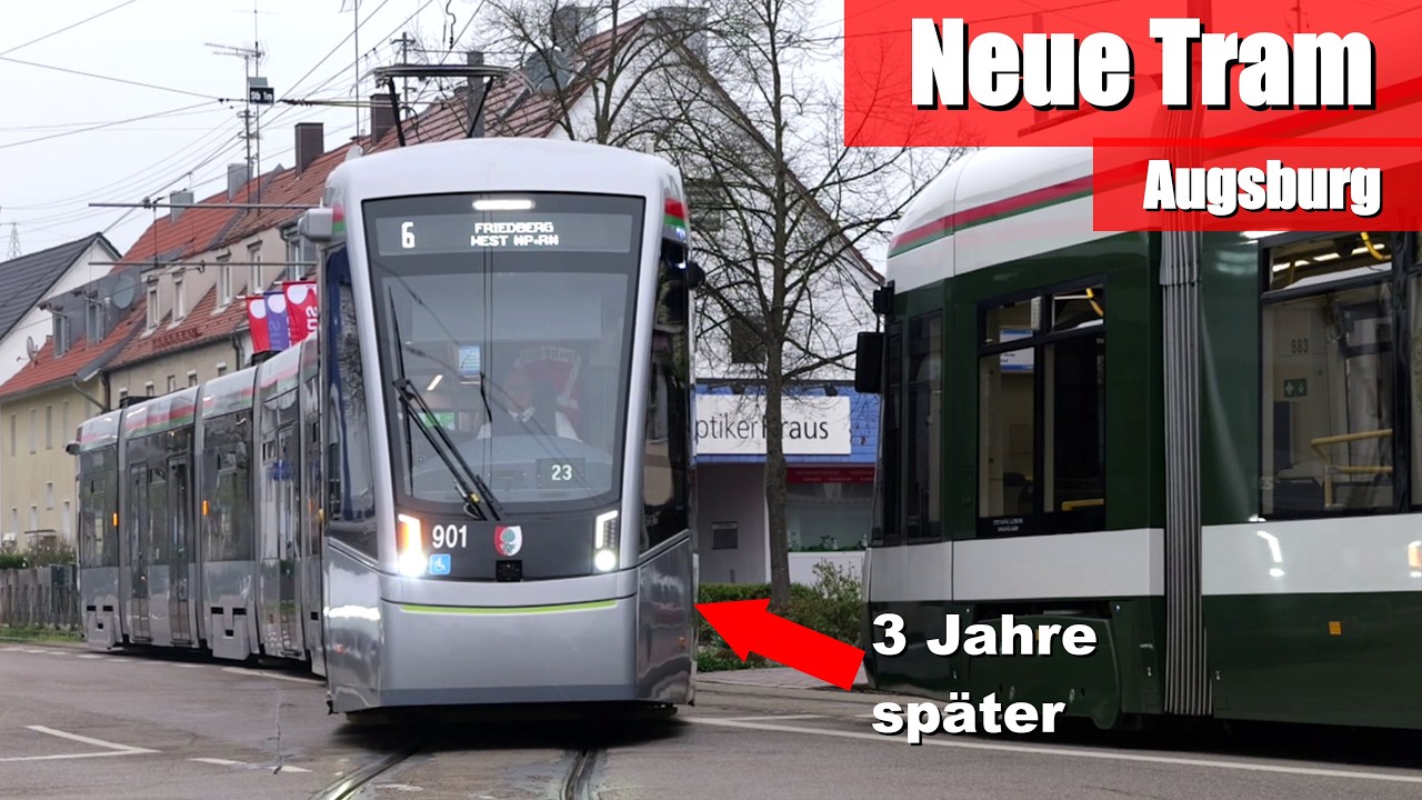 NEUE Stra&szlig;enbahn f&uuml;r Augsburg f&auml;hrt ENDLICH!! | Stadler Tramlink