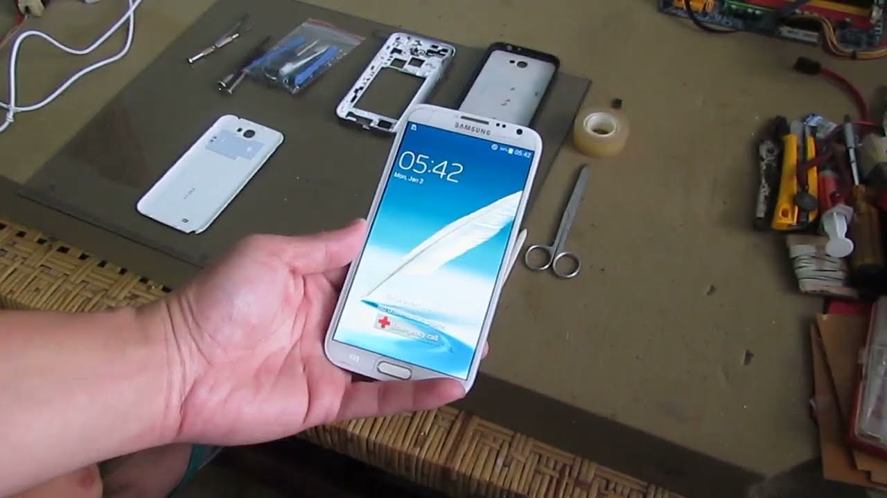 Как починить кнопку питания и кнопку регулировки громкости на Samsung Note 2