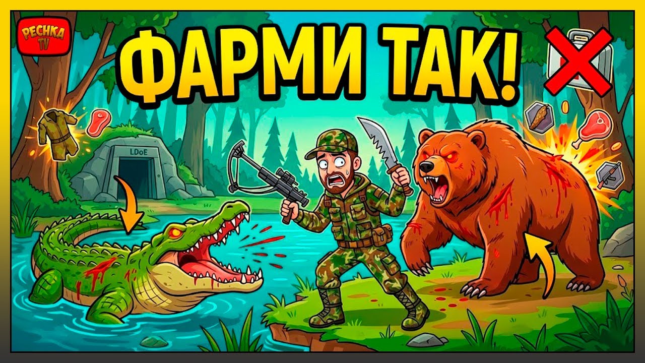 КАК ФАРМИТЬ КРОКОДИЛОВ И МЕДВЕДЕЙ? 🐊🐻 Секреты Охоты в LDoE #163