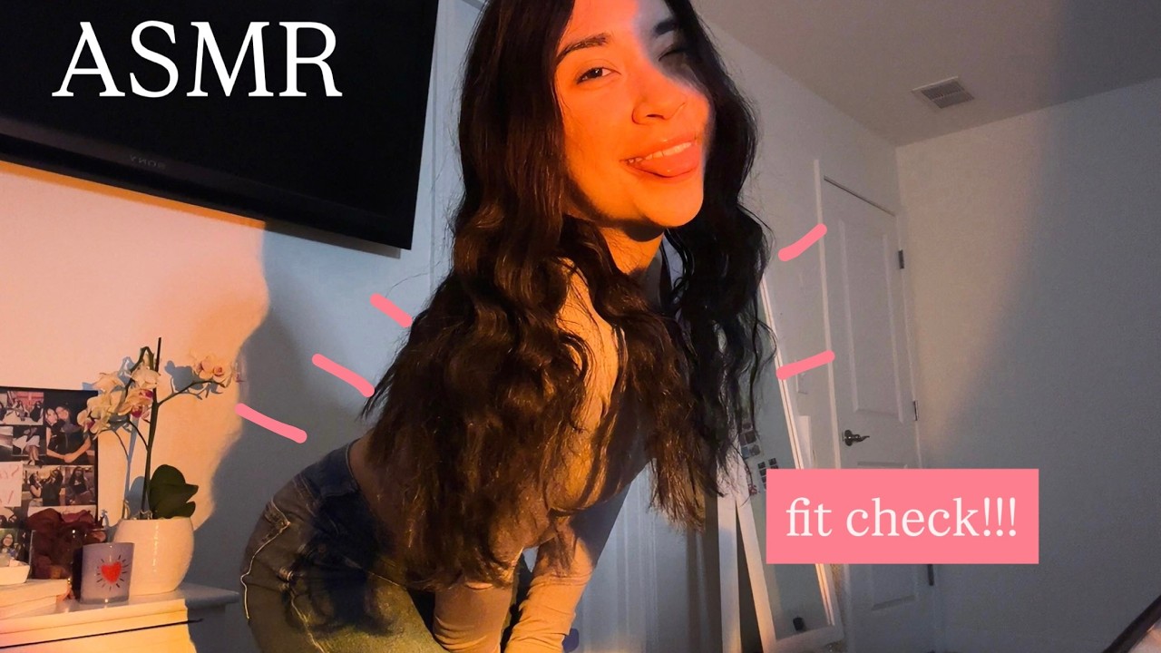 ASMR || showing you my outfit 💜 (rambles & fabric scratching)