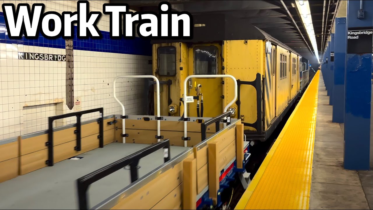 ⁴ᴷ⁶⁰ Work Train Passing Kingsbridge Road on the D Line