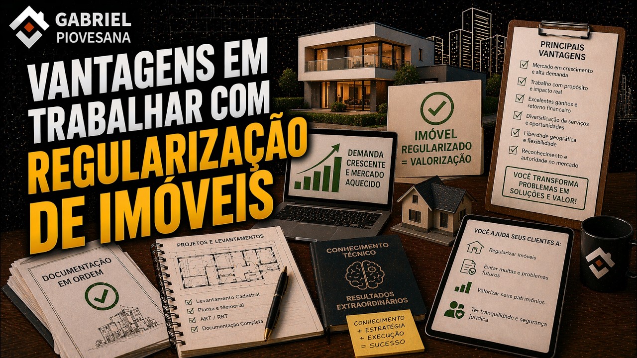 Vantagens em trabalhar com regularização de imóveis - Gabriel Piovesana | Jiraiya da Regularização