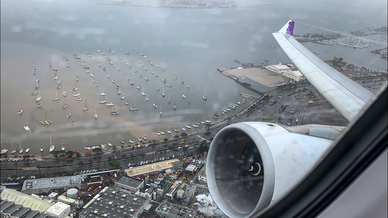 Hawaiian Airlines A330-200 FULL runway 9 takeoff from SAN