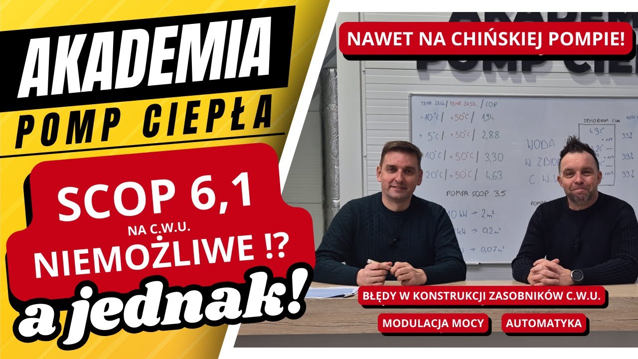 SCOP 6,1 na c.w.u. NIEMOŻLIWE!? A jednak! Nawet na chińskiej pompie ciepła!
