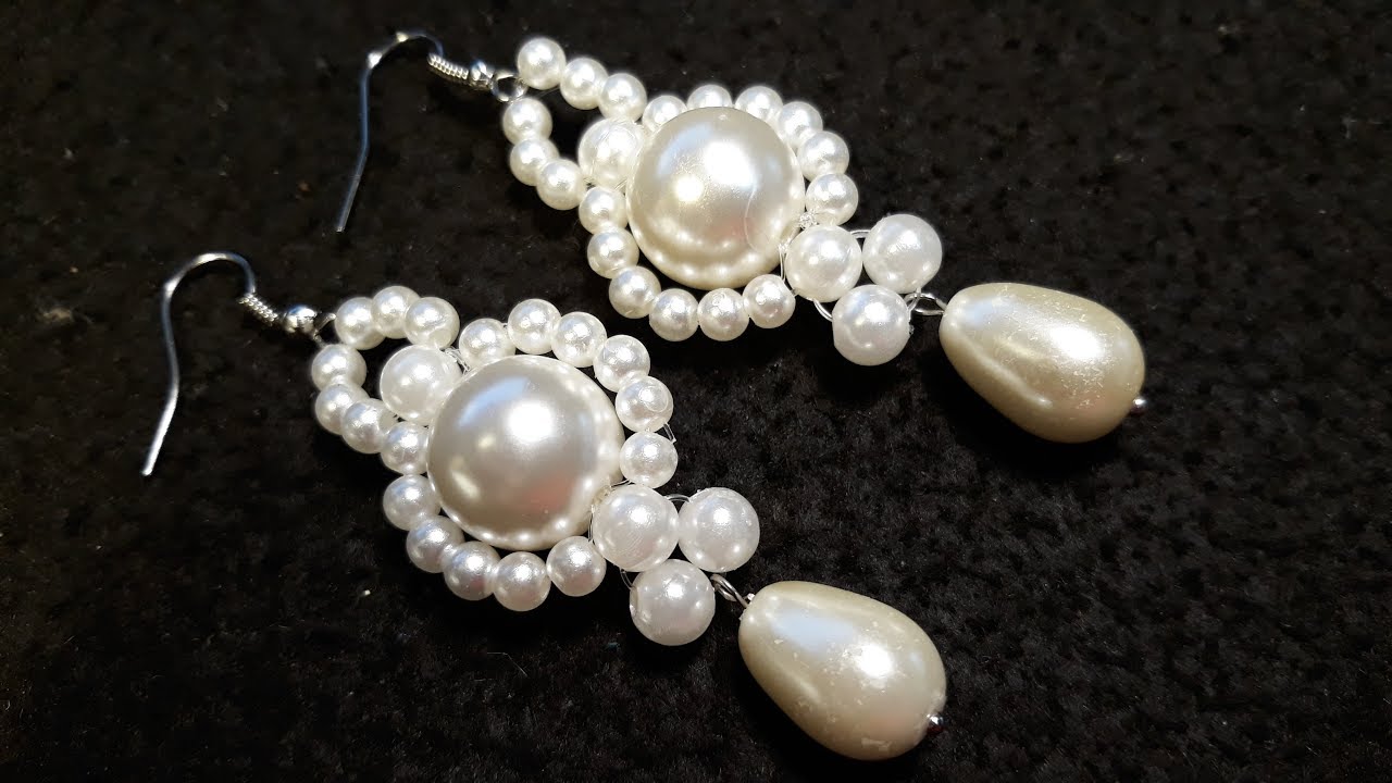Hermosos y Sencillos Aros de Perlas...Clase #77!!!
