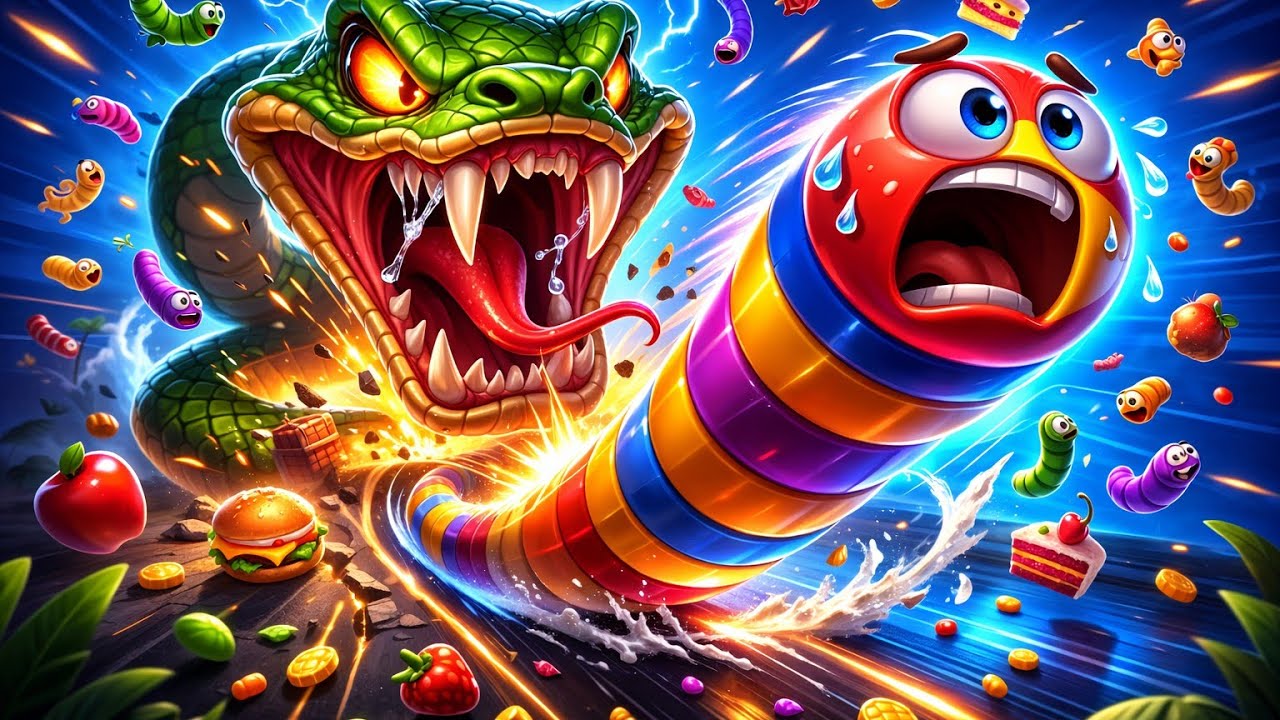 👉 OR (Hindi Mix) 👉 Dangerous Snake Attack 🐍 Big Worm vs Giant Snake Game | Crazy Gameplay 