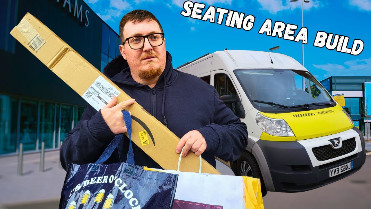 Building seating in our DIY Budget Camper!