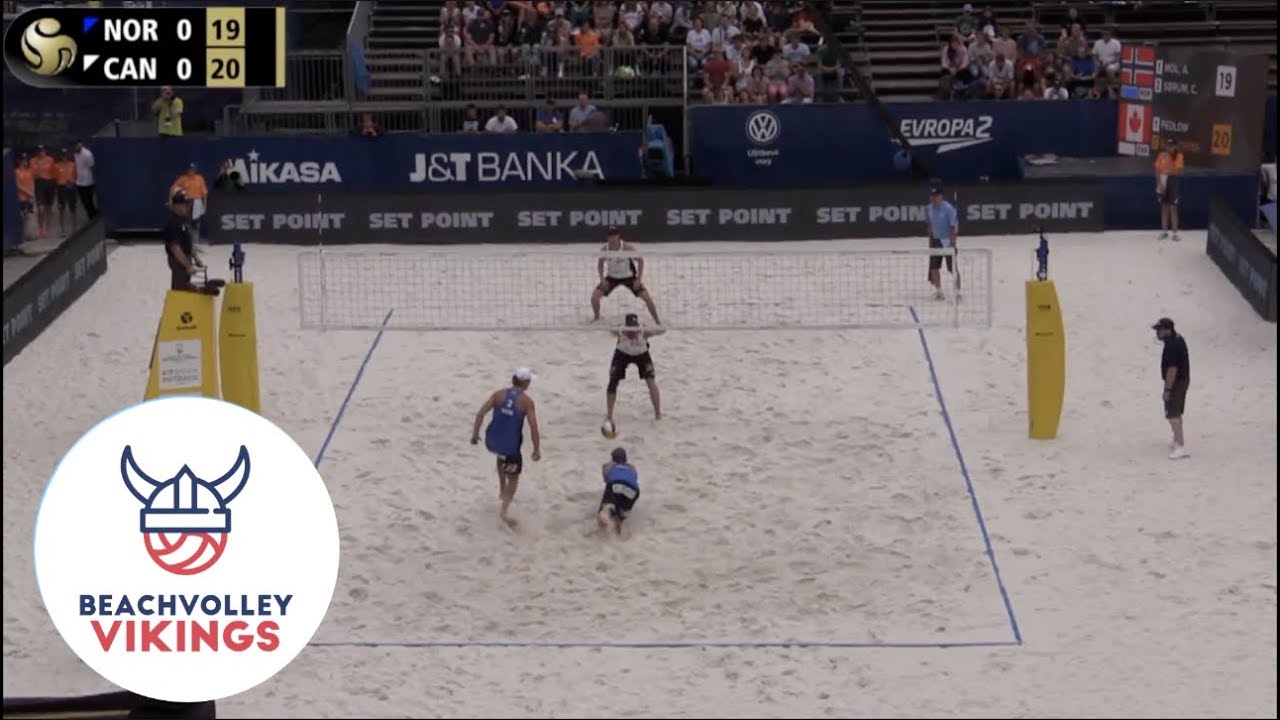 Mol.A/Sorum (NOR) vs. Pedlow/Schachter (CAN) 2019 FIVB Ostrava Round 2