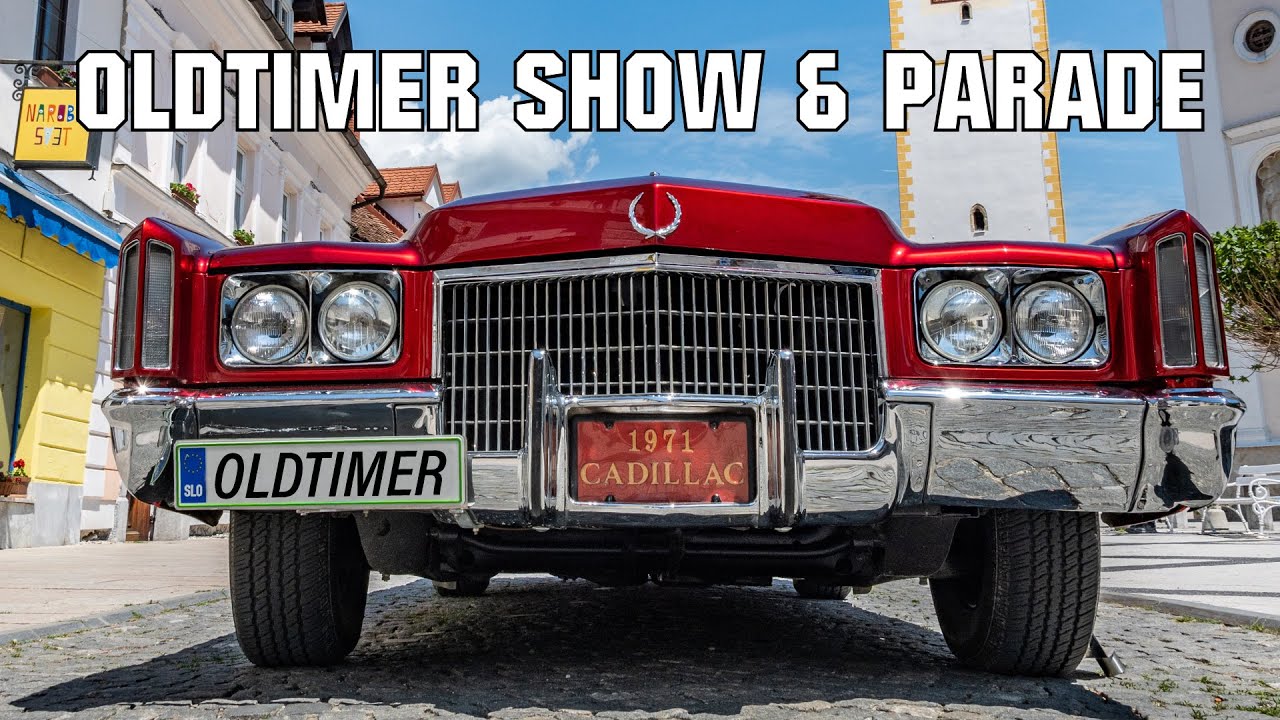 Classic & Oldtimers Car Show In Medieval European Town - Oldtimer Parade