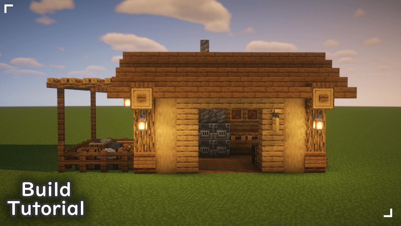 🛖 Simple Village Crafting Workshop 🛠️ | Minecraft Build Tutorial