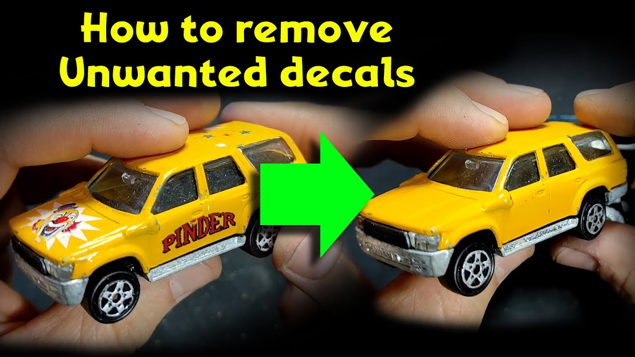 How to remove unwanted tampos and decals printed on diecast cars