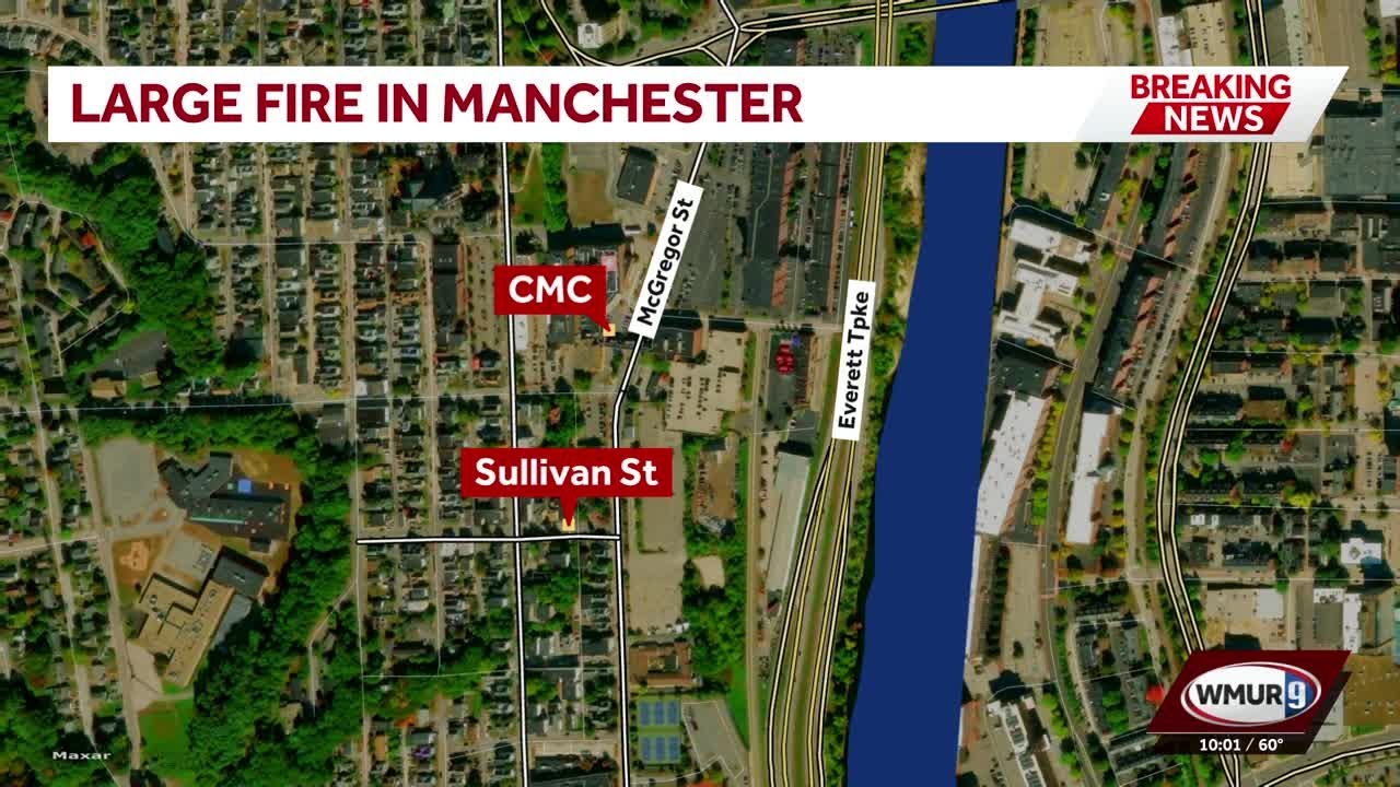 Fire crews battle large fire in Manchester