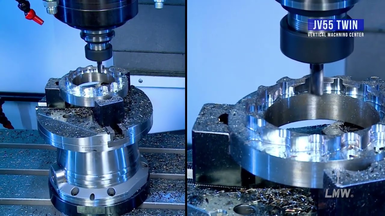 LMW JV 55 Twin &ndash; Heavy Duty VMCs for Precision in Large Workpieces