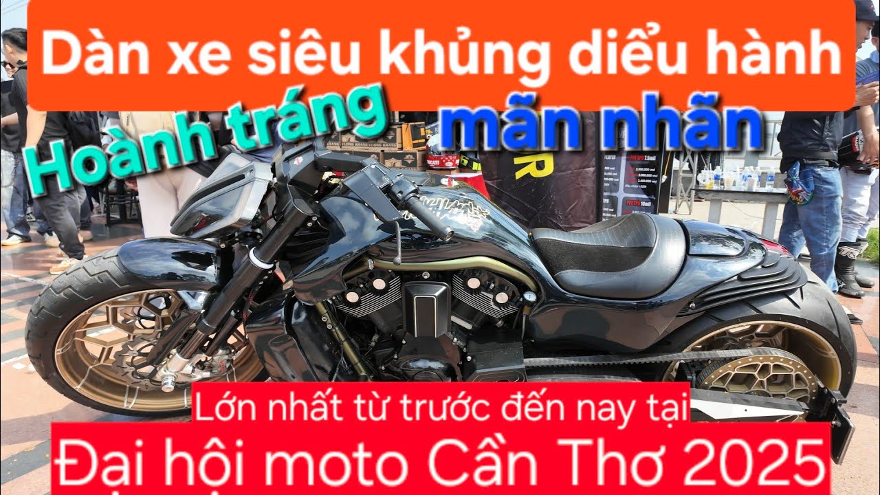 Dàn xe siêu khủng diểu hành tại Đại hội moto Cần Thơ 2025