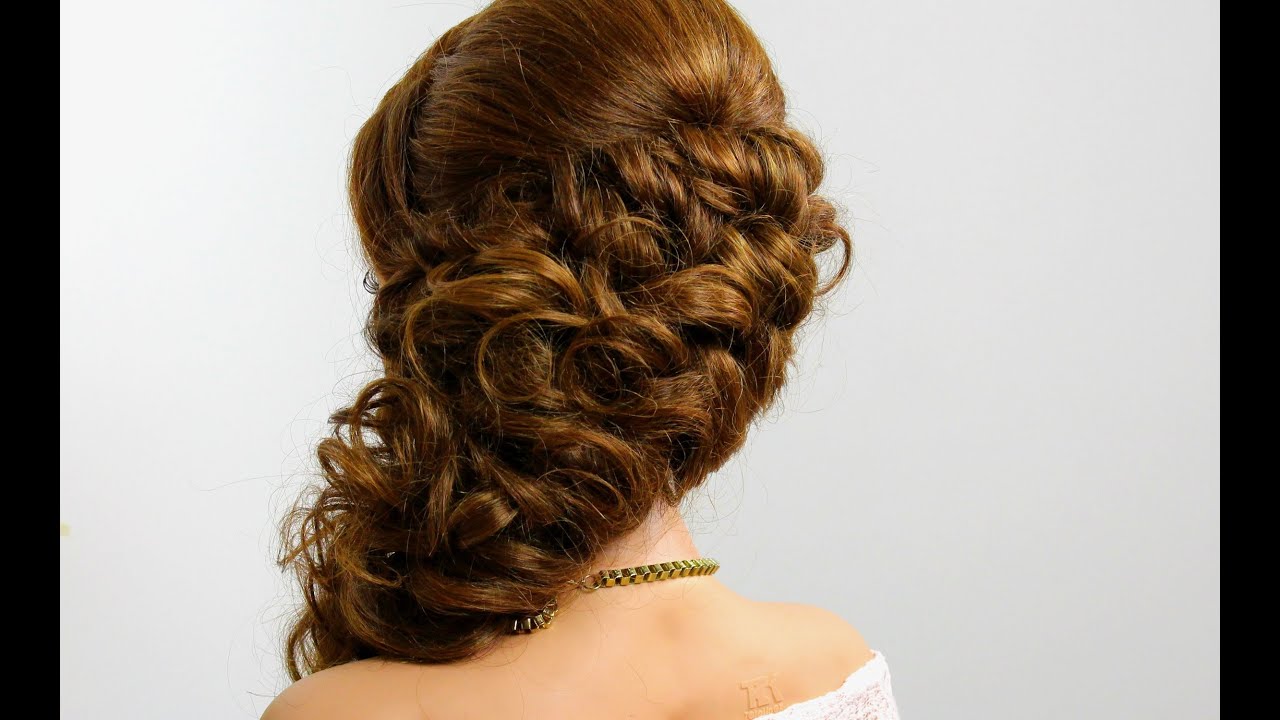 Prom bridal hairstyle for long hair tutorial step by step