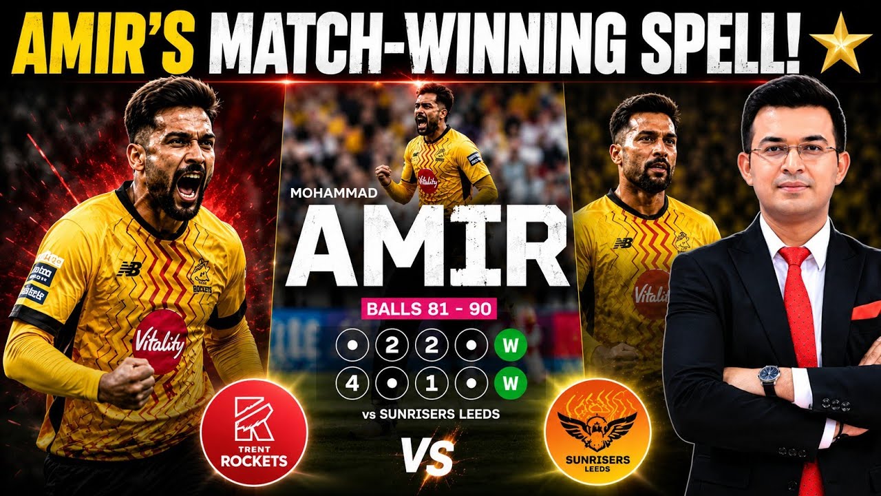 Mohammad Amir Stuns Harry Brook & Mitchell Marsh | The Hundred 2026