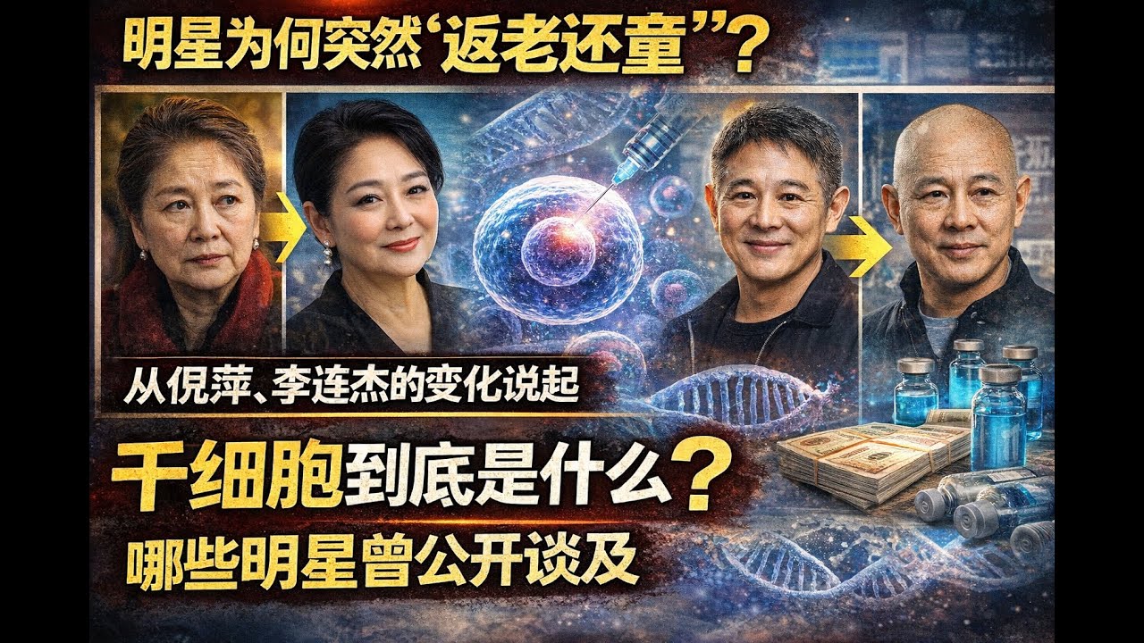 明星为何突然“返老还童”？从倪萍、李连杰的变化说起，干细胞到底是什么？哪些明星曾公开谈及