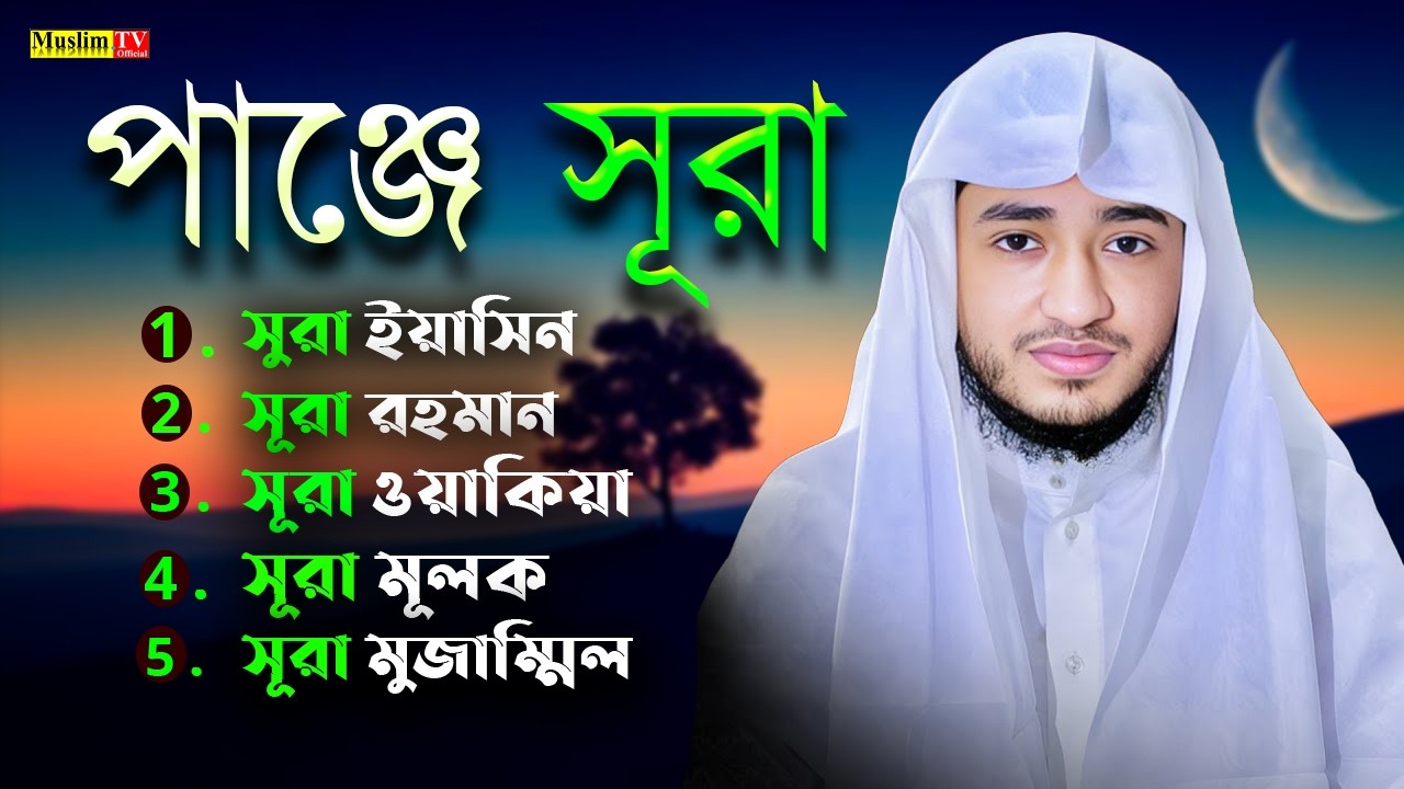 পাঁচটি সূরা একসাথে তেলাওয়াত | ক্বারী আবু রায়হান | Surah Yasin, Mulk, Waqiah, Rahman, Muzzammil |
