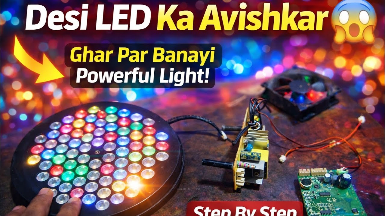 Maine Ghar Par Banayi Powerful LED Light 💡 | Full Making Process Step By Step1 March 202