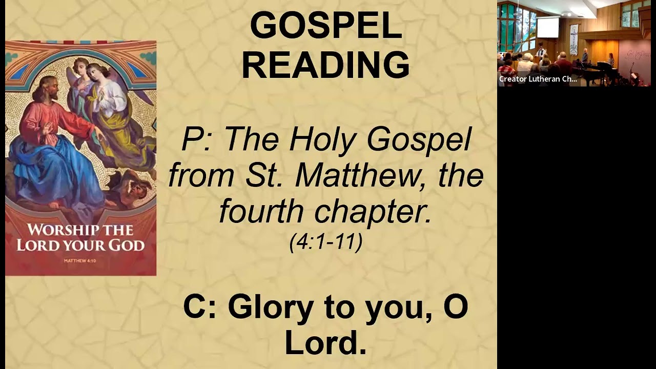 Sermon First Sunday Lent Creator Lutheran Church February 22 2026