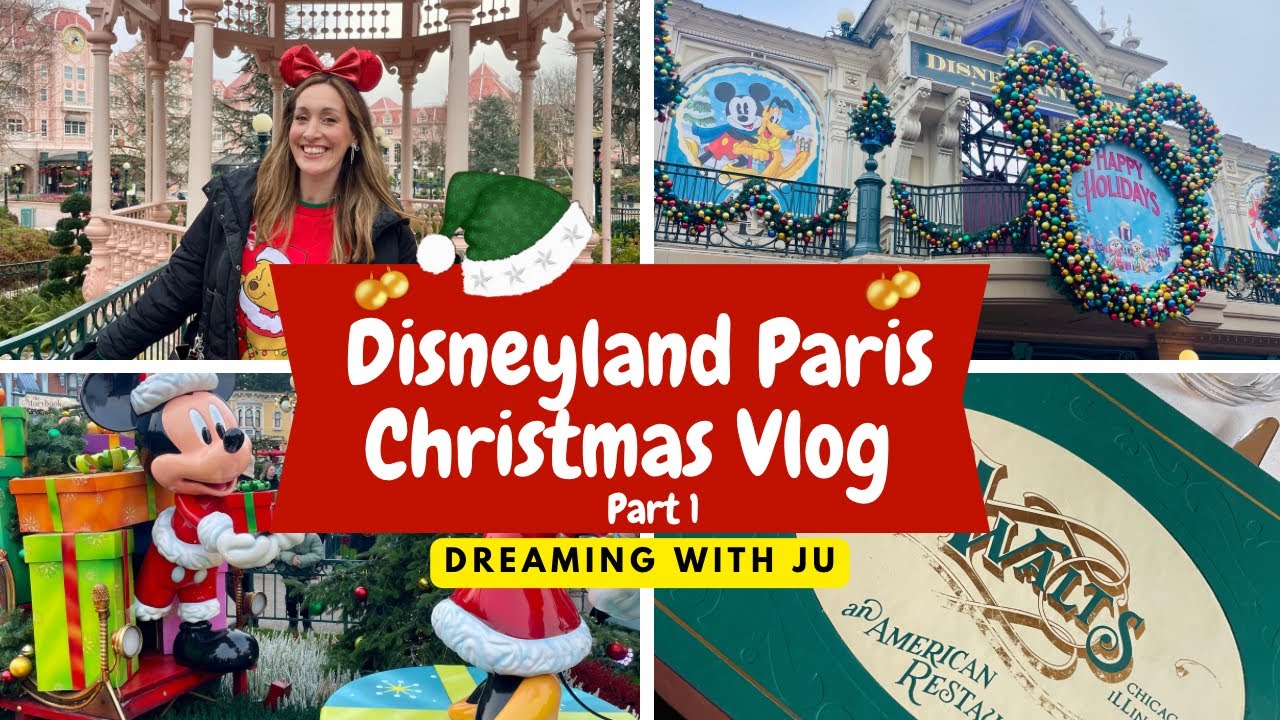 DISNEYLAND PARIS 🇫🇷 One Day Christmas Vlog | PART 1: Travel day, Rides, Walt’s & lots of Magic!✨🎄🐭🎅🏼