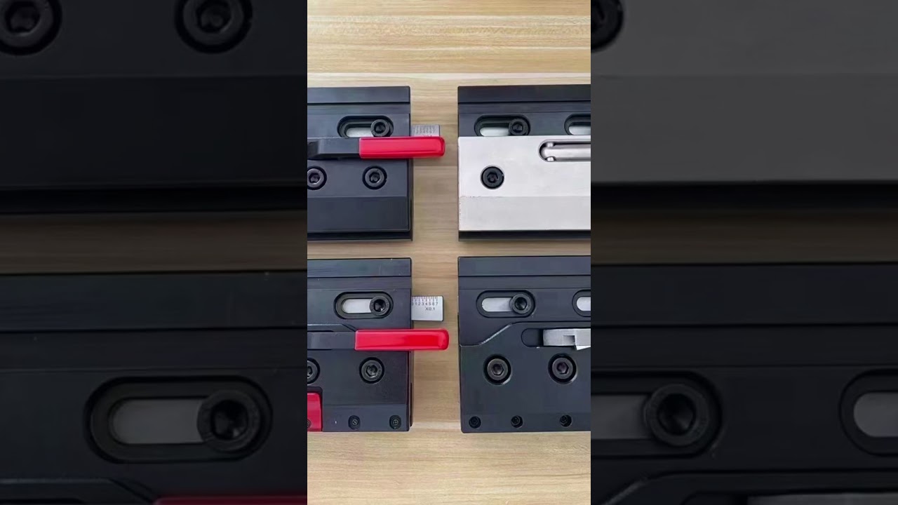 Bending machine quick release fixture, rear positioning grid, stop finger, foot switch,