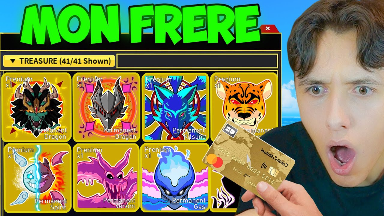 J'AMELIORE LE COMPTE DE MON FRERE sur BLOX FRUITS !