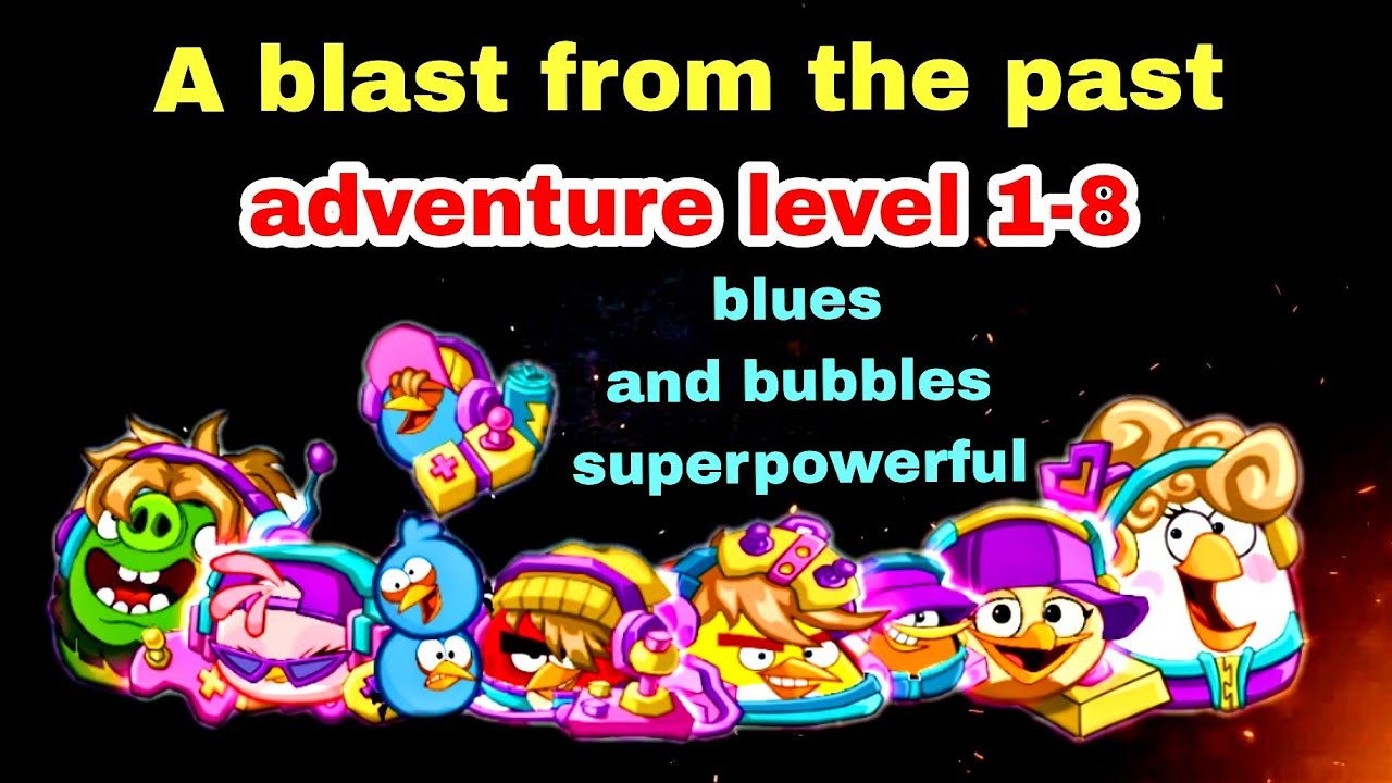Angry birds 2 AB2 A blast from the past adventure ! Level 1-8 ( Retro game hat set )