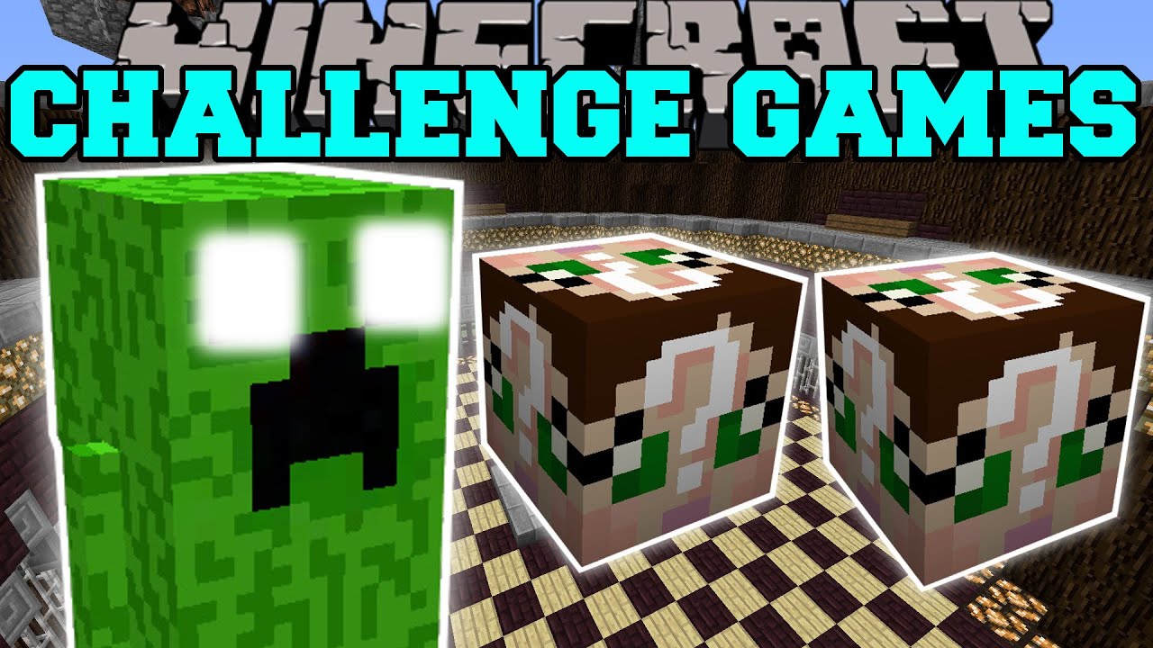 Minecraft: FAT CREEPER CHALLENGE GAMES - Мод Lucky Block - Мини-игра с модами