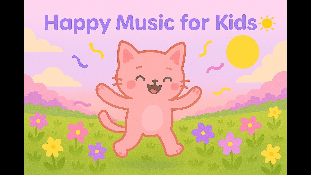 Happy Music for Kids | 1 Hour Joyful Morning Playlist for Playtime & Fun | PixelTunesKitty