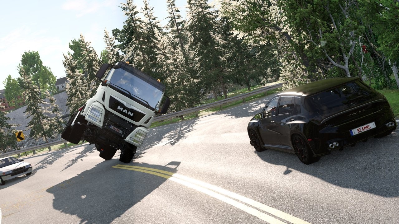 Dangerous driving car crashes in BeamNG Drive