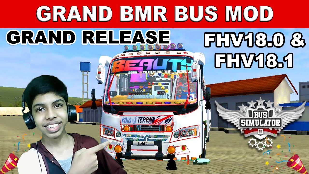GRAND BMR BUS Mod RELEASE | FHV18.0 & 18.1 | Free Bussid Mod | Harivids | Bus Simulator Indonesia