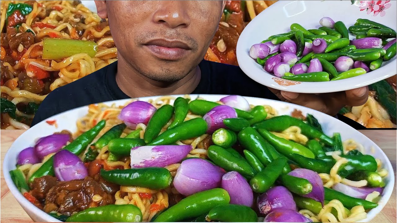 ASMR MIE AYAM DITABUR CABAI RAWIT! THIS SPICY NOODLE SLAPS