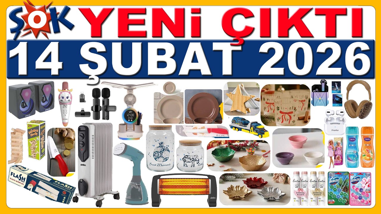 ŞOK 14 ŞUBAT 2026 | EV MUTFAK GERE&Ccedil;LERİ | ŞOK TAVLA OKEY SATRAN&Ccedil; | ŞOK AKT&Uuml;EL VE İNDİRİM KATALOĞU