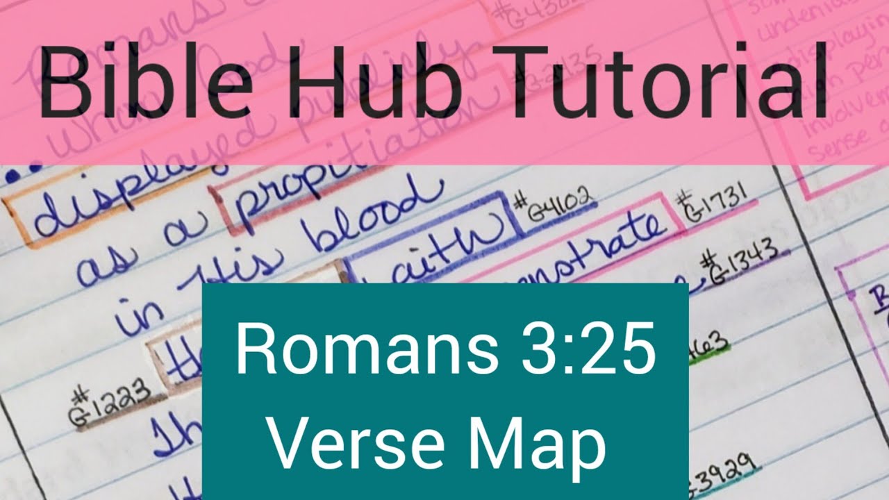 Verse Map and Bible Hub Tutorial through Romans 3:25 #biblestudy #biblejournal #versemapping