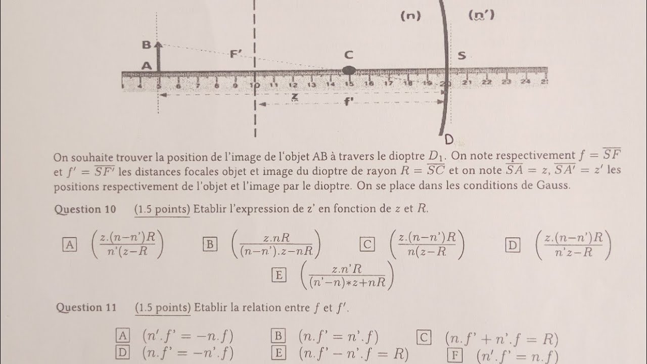 🔥🔥correction d'examen optique géométrique FSSM 2020 🔥💥