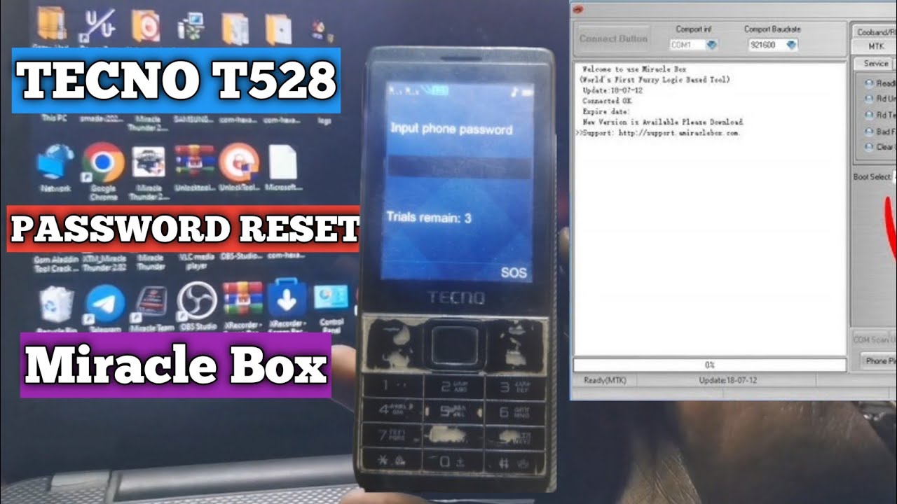 TECNO T528 Password Reset Miracle Box