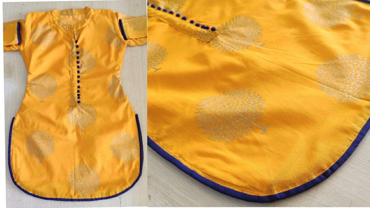Apple cut kurti cutting and stitching easy method | Cloth piping | Kurti design | Divi Fashions
