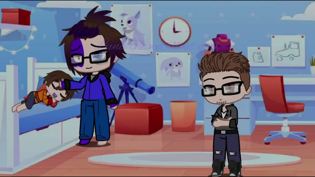 If Michael Afton adopted baby Gregory part 2 (fnaf gacha club)