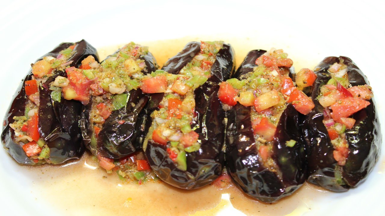 طريقة عمل الباذنجان المخلل المحشي بخلطة تخليل مميزة - Pickled Eggplant