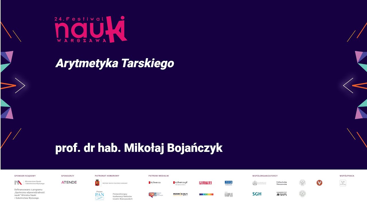 Arytmetyka Tarskiego - prof. dr hab. M Bojańczyk