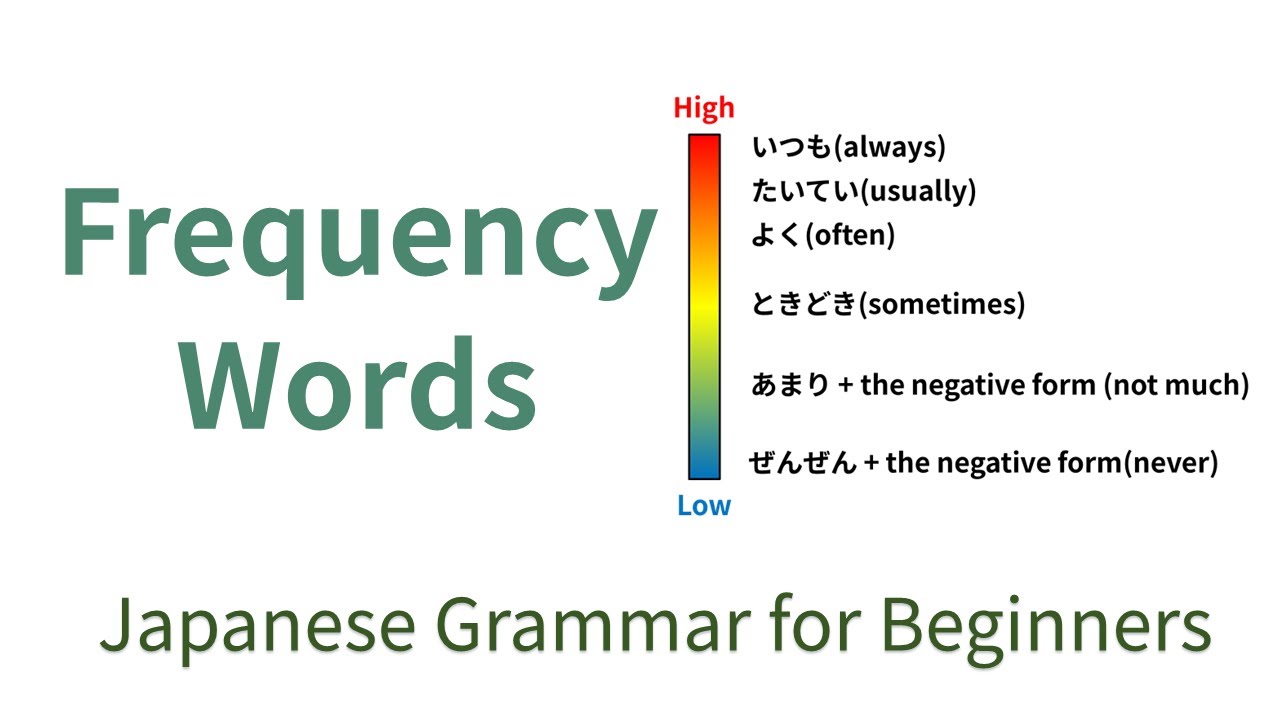 Japanese Grammar for Beginners 【Lesson 18】 Frequency Words
