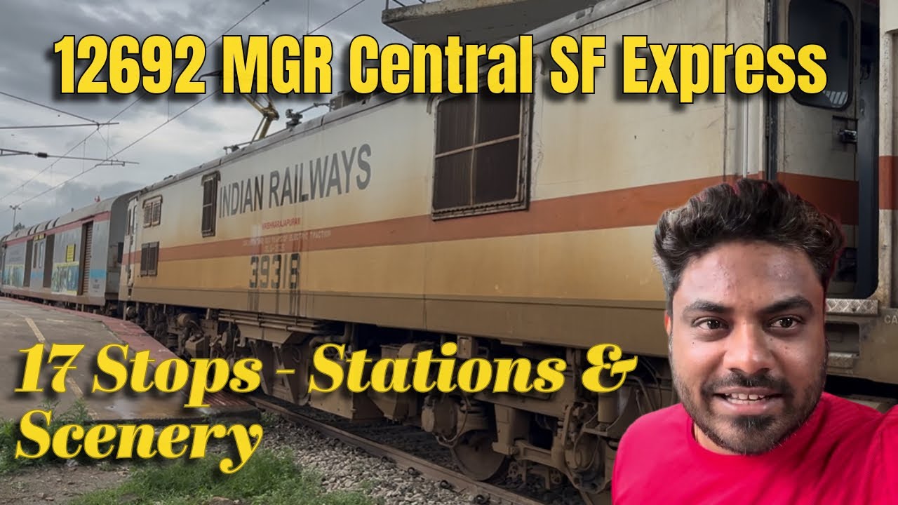 Shivamoga to Chennai in Train 12692 🚆|MGR எக்ஸ்பிரஸ் அழகான பயணம் 