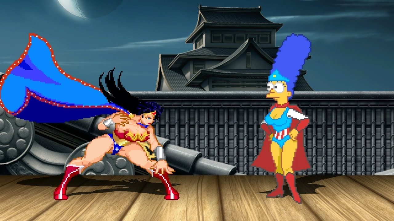 WONDER WOMAN vs MARGE SIMPSON - Highest Level Incredible Epic Fight!
