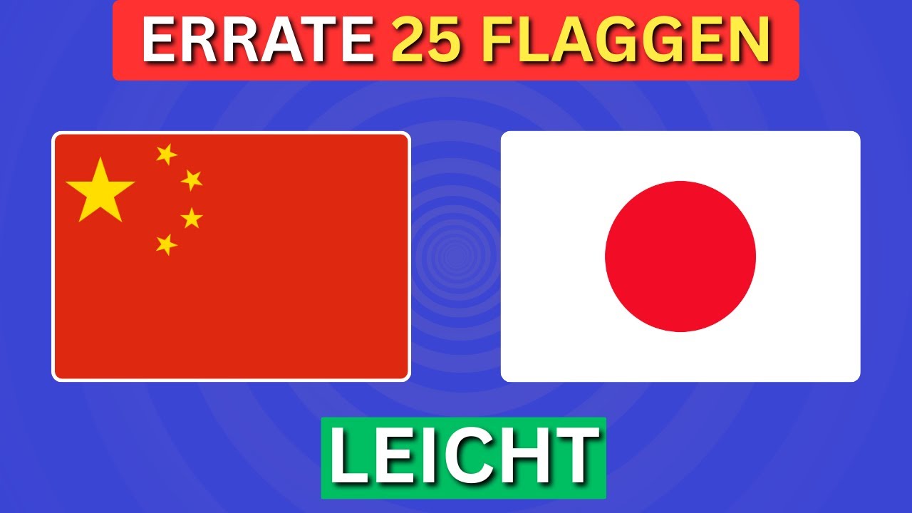 Errate 25 FLAGGEN aus Asien – FLAGGEN QUIZ für Anfänger🏳️‍🌍