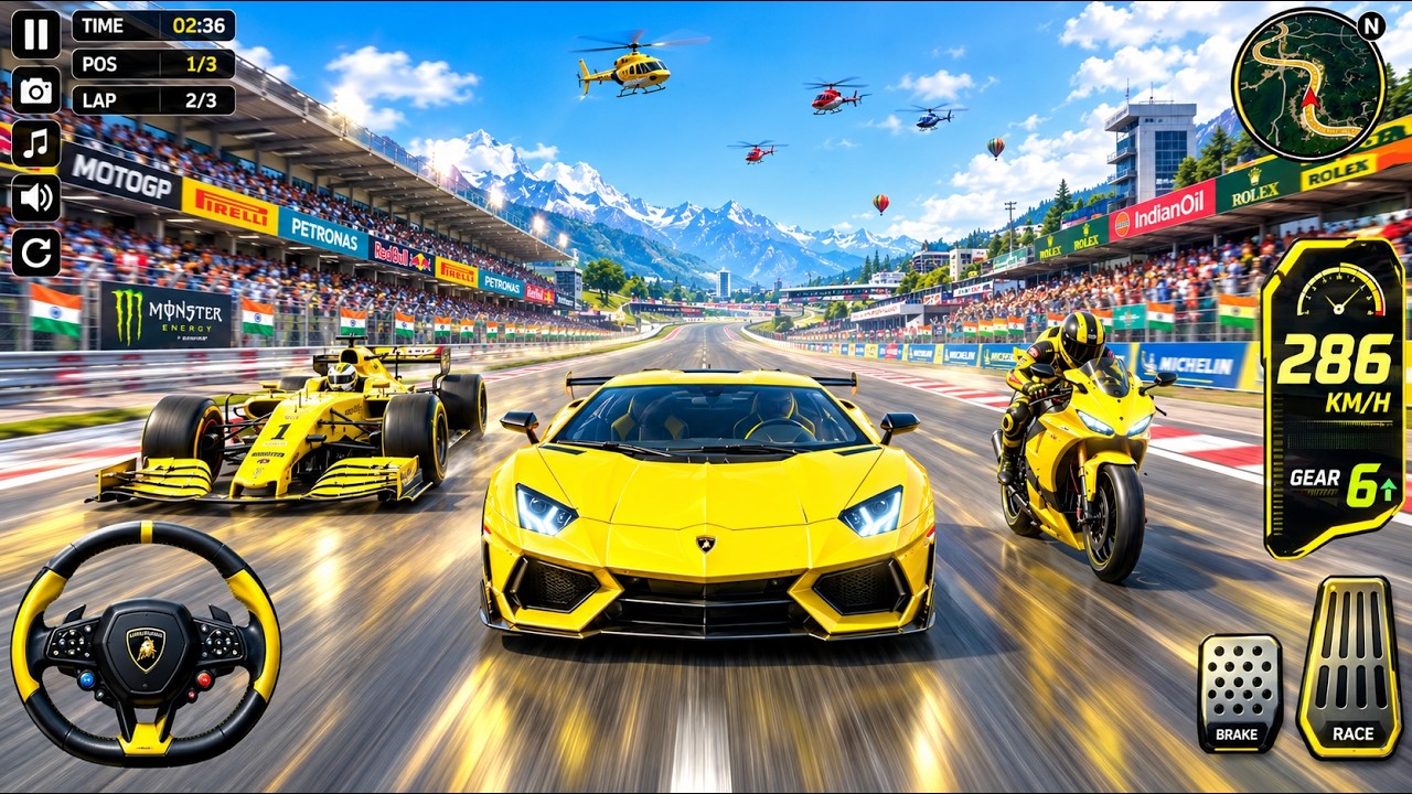 Sport Car vs Moto Bike Racing - TurboX High Speed Battle - Android GamePlay new viral game 